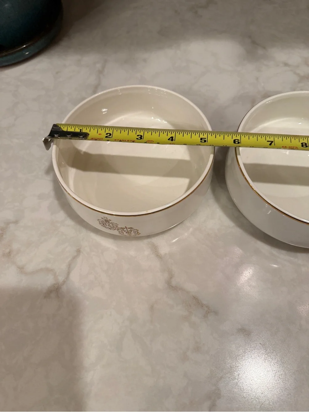 VIntage Collector’s Hall China “RX Pharmacy” Bowls with Gold Details-Set of 2